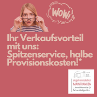 Ihr Verkaufsvorteil mit uns: Spitzenservice - halbe Provisionskosten