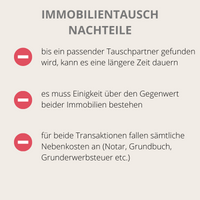 Nachteile Immobilientausch